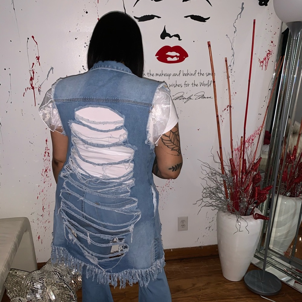 Blue jean vest